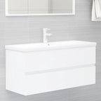 Armario lavabo madera contrachapada roble Sonoma 80x38,5x45cm