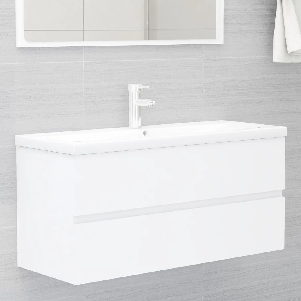 Armario lavabo madera contrachapada roble Sonoma 80x38,5x45cm