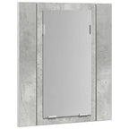 Armario espejo baño luz LED acrílico gris hormigón 40x12x45 cm