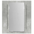 Armario espejo baño luz LED acrílico gris hormigón 40x12x45 cm