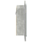 Armario espejo baño luz LED acrílico gris hormigón 40x12x45 cm
