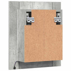 Armario espejo baño luz LED acrílico gris hormigón 40x12x45 cm
