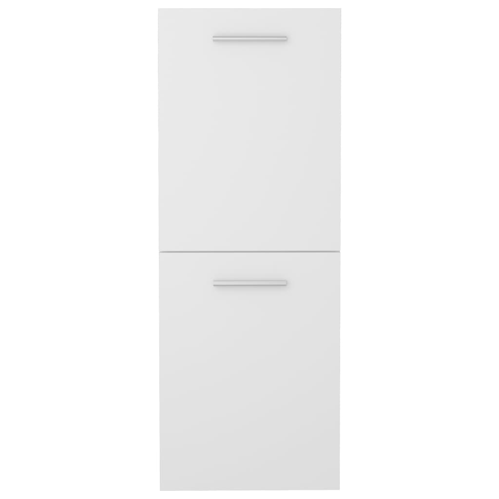 Armario de baño madera contrachapada blanco 30x30x80 cm