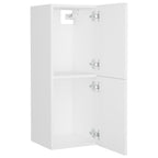 Armario de baño madera contrachapada blanco 30x30x80 cm