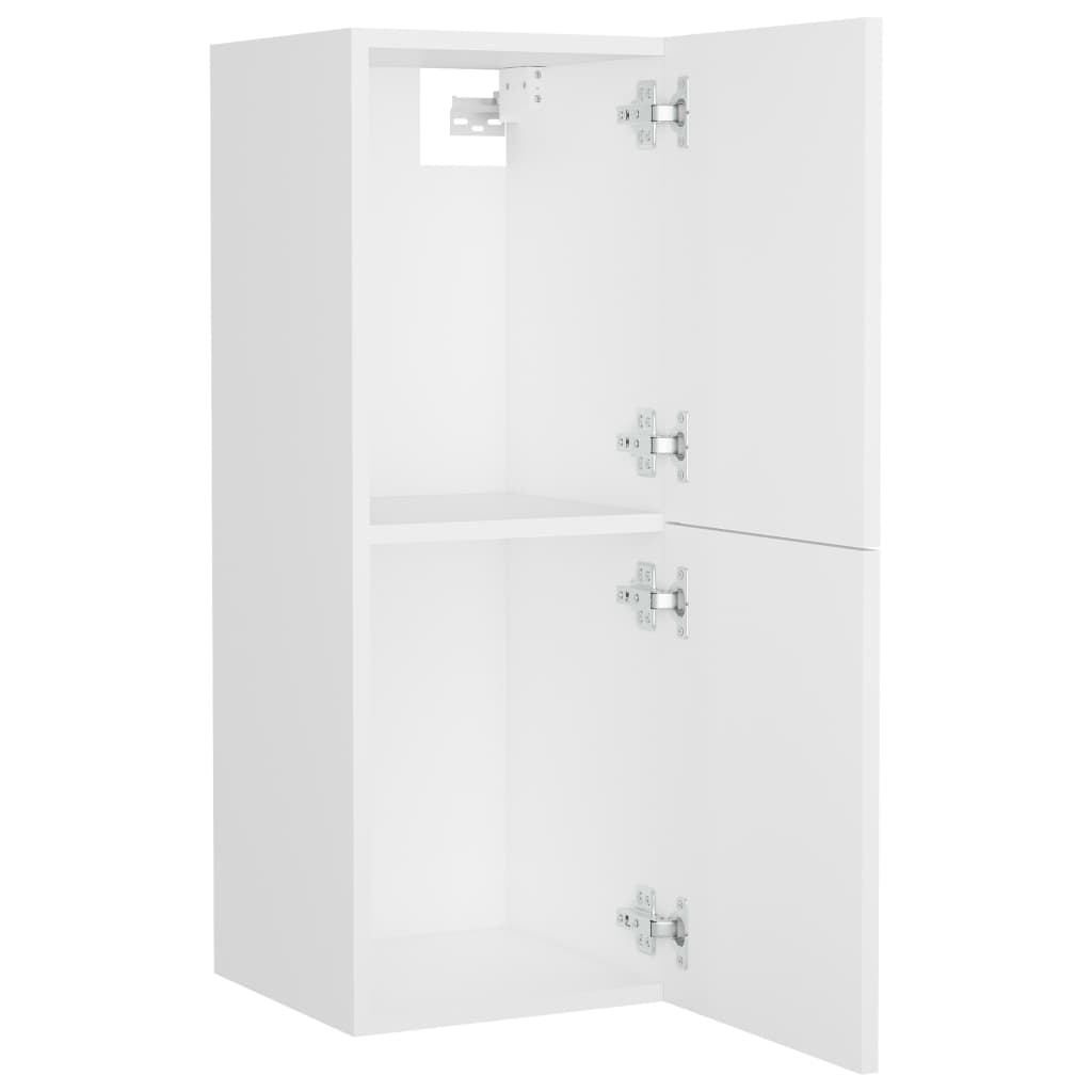 Armario de baño madera contrachapada blanco 30x30x80 cm