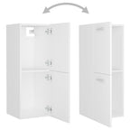 Armario de baño madera contrachapada blanco 30x30x80 cm