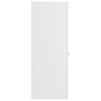 Armario de baño madera contrachapada blanco 30x30x80 cm