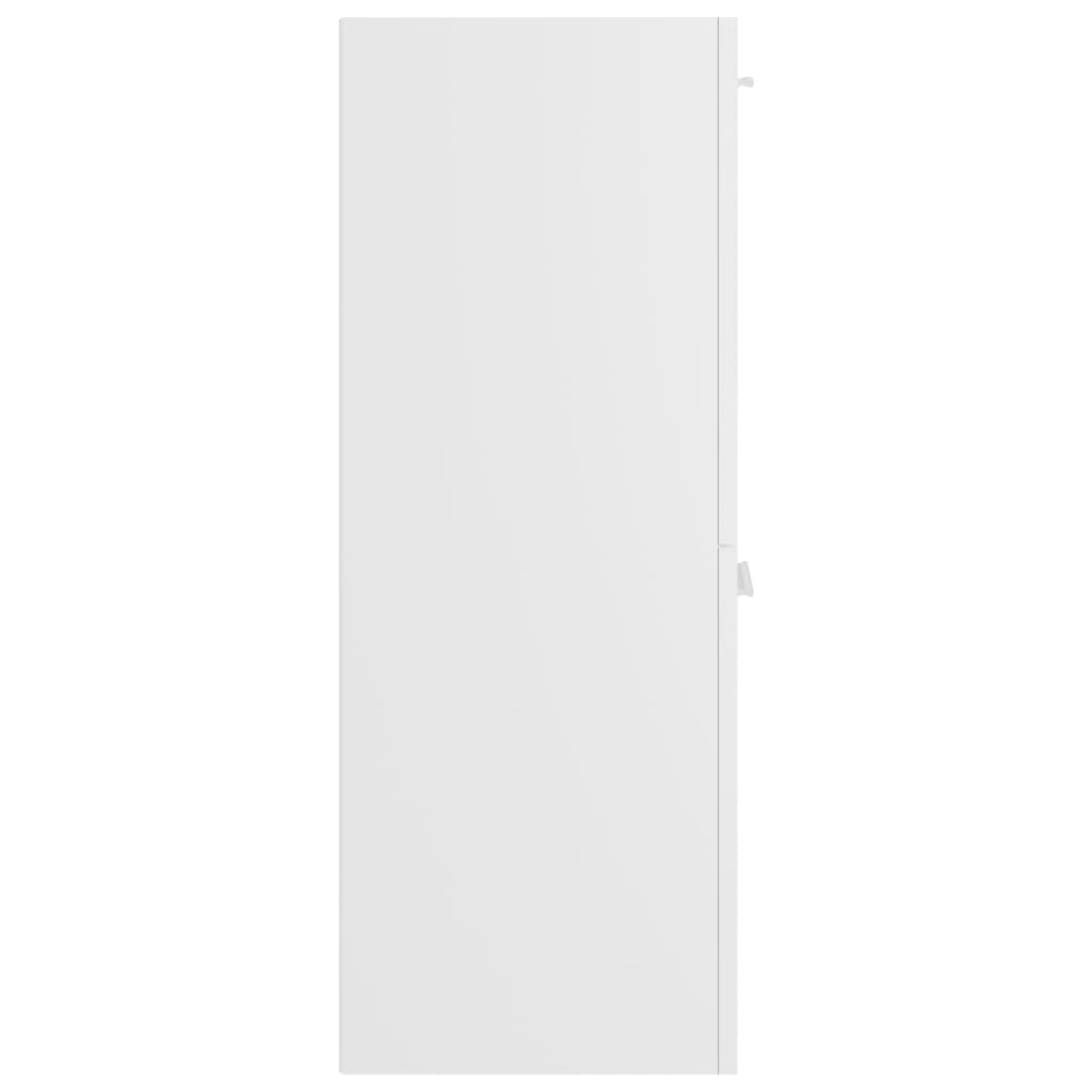 Armario de baño madera contrachapada blanco 30x30x80 cm