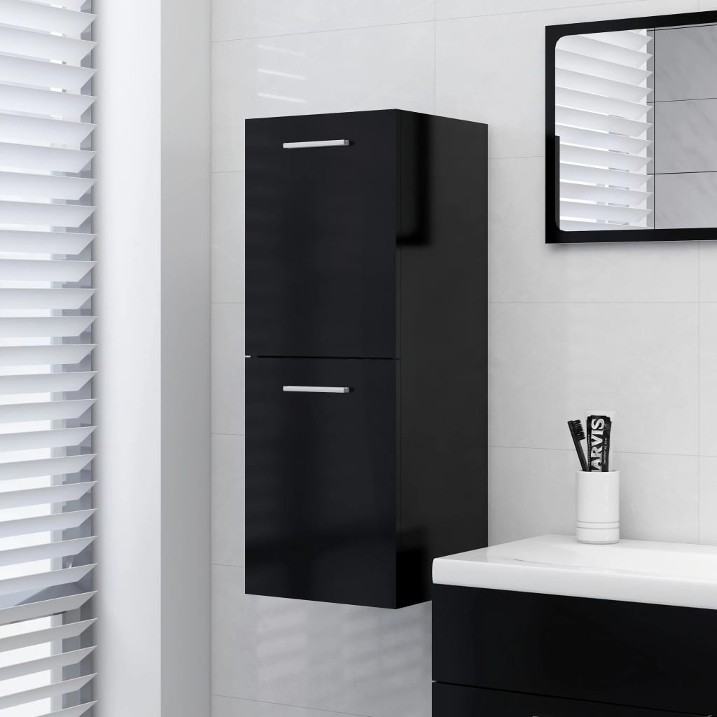 Armario de baño madera contrachapada blanco 30x30x80 cm