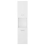 Armario de baño madera contrachapada blanco 30x30x130 cm