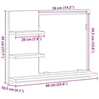 Espejo de baño madera contrachapada roble Sonoma 60x10,5x45 cm