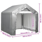 Carpa de almacenamiento acero galvanizado gris 180x180 cm