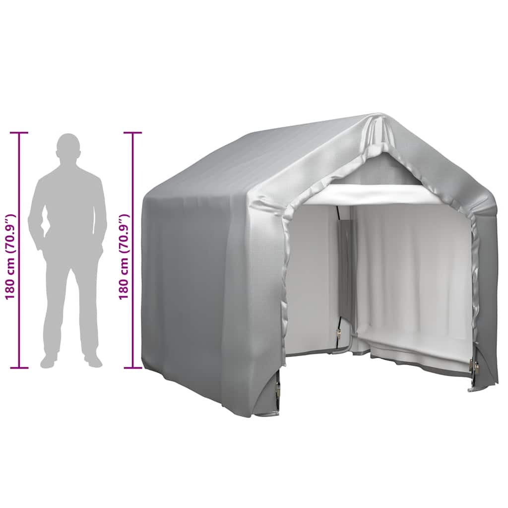 Carpa de almacenamiento acero galvanizado gris 180x180 cm