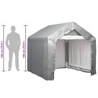 Carpa de almacenamiento acero galvanizado gris 180x180 cm