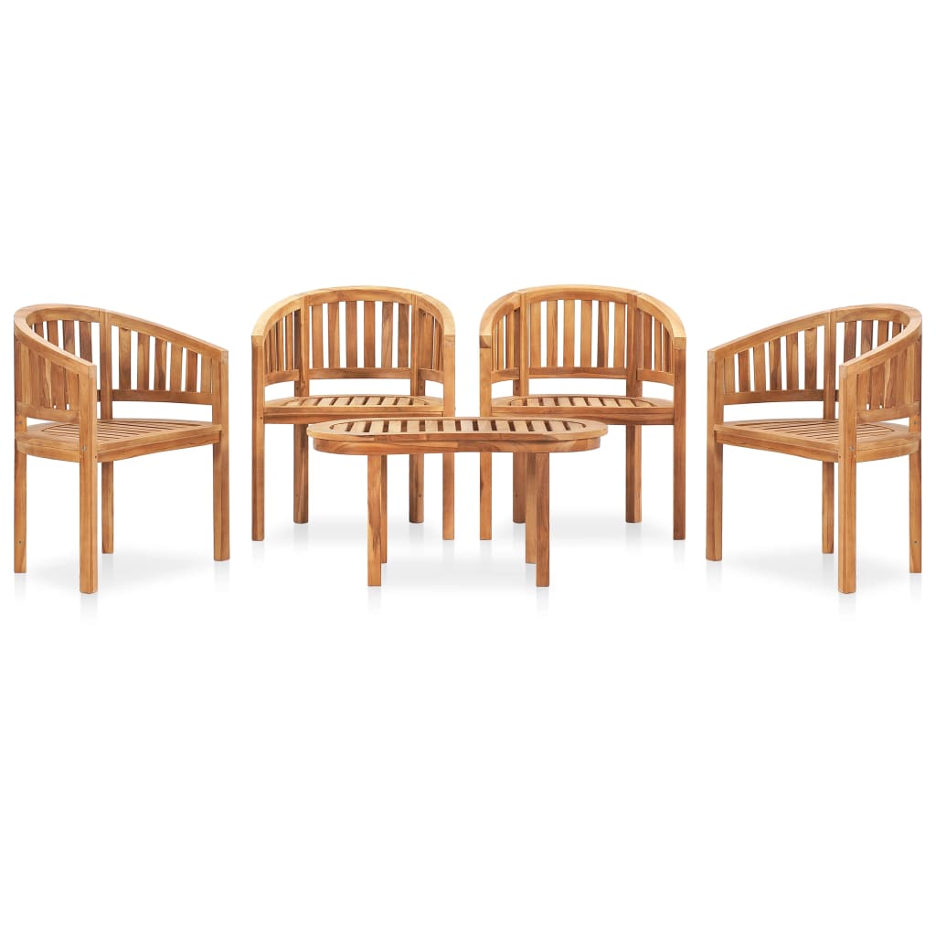 Juego de muebles de jardín 3 piezas madera maciza de teca