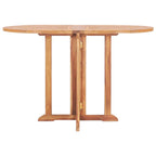 Set de comedor de jardín plegable 5 pzas madera maciza de teca