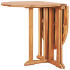 Set de comedor de jardín plegable 5 pzas madera maciza de teca
