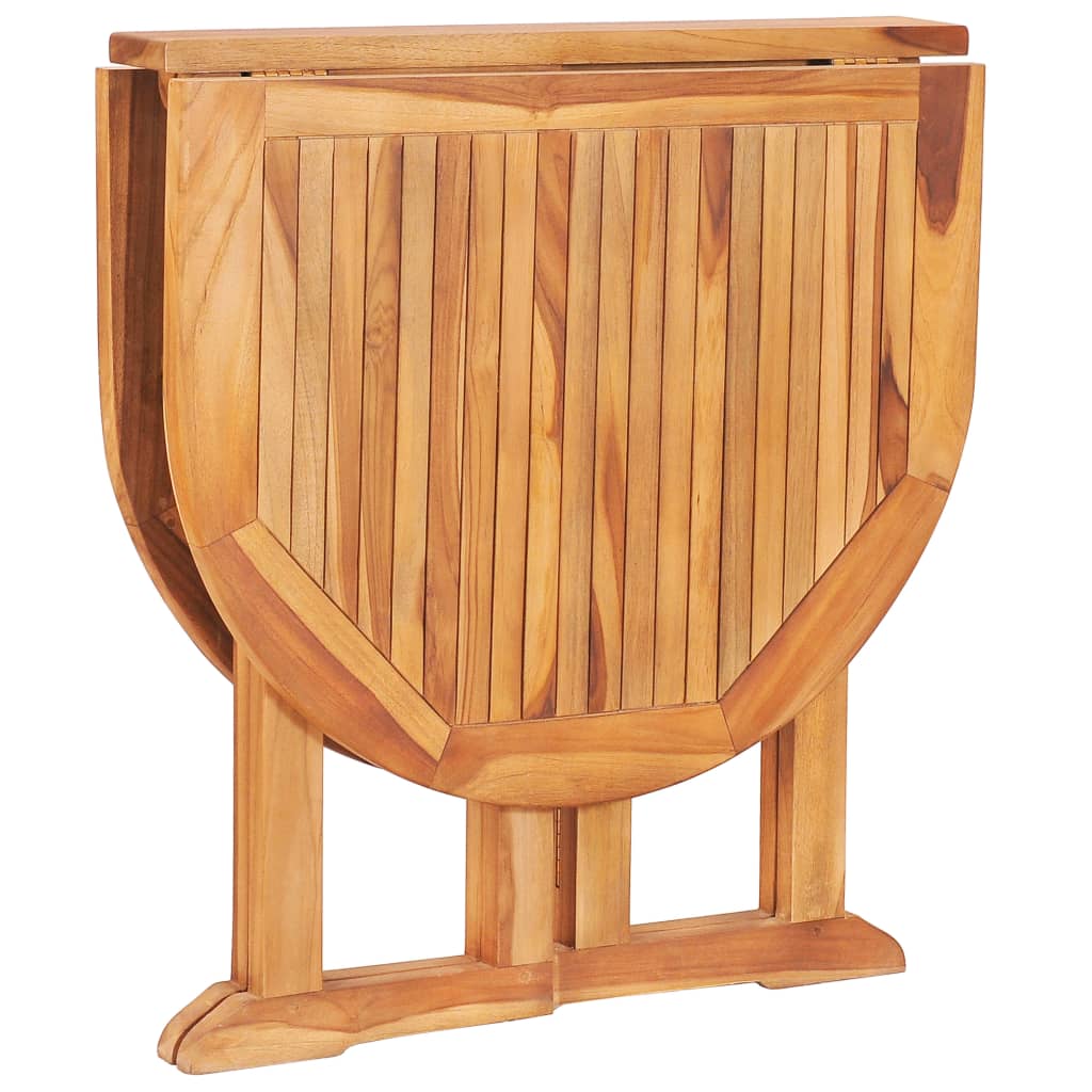 Set de comedor de jardín plegable 5 pzas madera maciza de teca