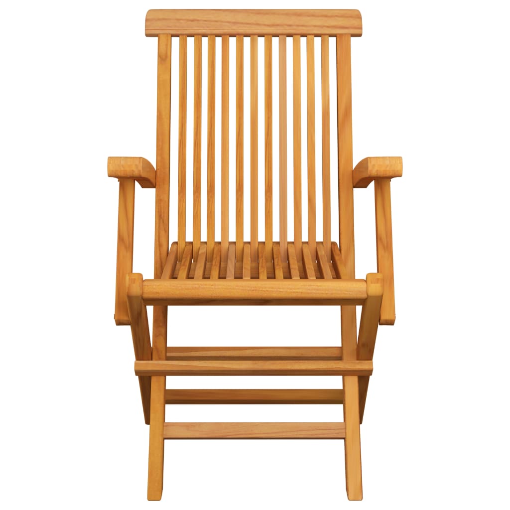 Set de comedor de jardín plegable 5 pzas madera maciza de teca