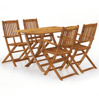 Set comedor de jardín 9 pzas y cojines madera maciza de acacia