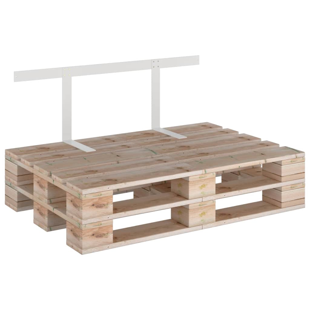 Respaldo para sofá de palets 110 cm hierro blanco