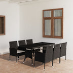Juego de comedor de jardín 7 piezas marrón
