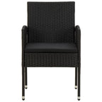 Juego de comedor de jardín 9 piezas ratán sintético negro