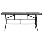 Juego de comedor de jardín 9 piezas ratán sintético negro