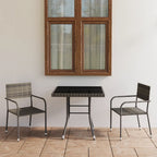 Set comedor de jardín 9 pzas y cojines madera maciza de acacia