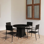 Juego de comedor de jardín 7 piezas marrón