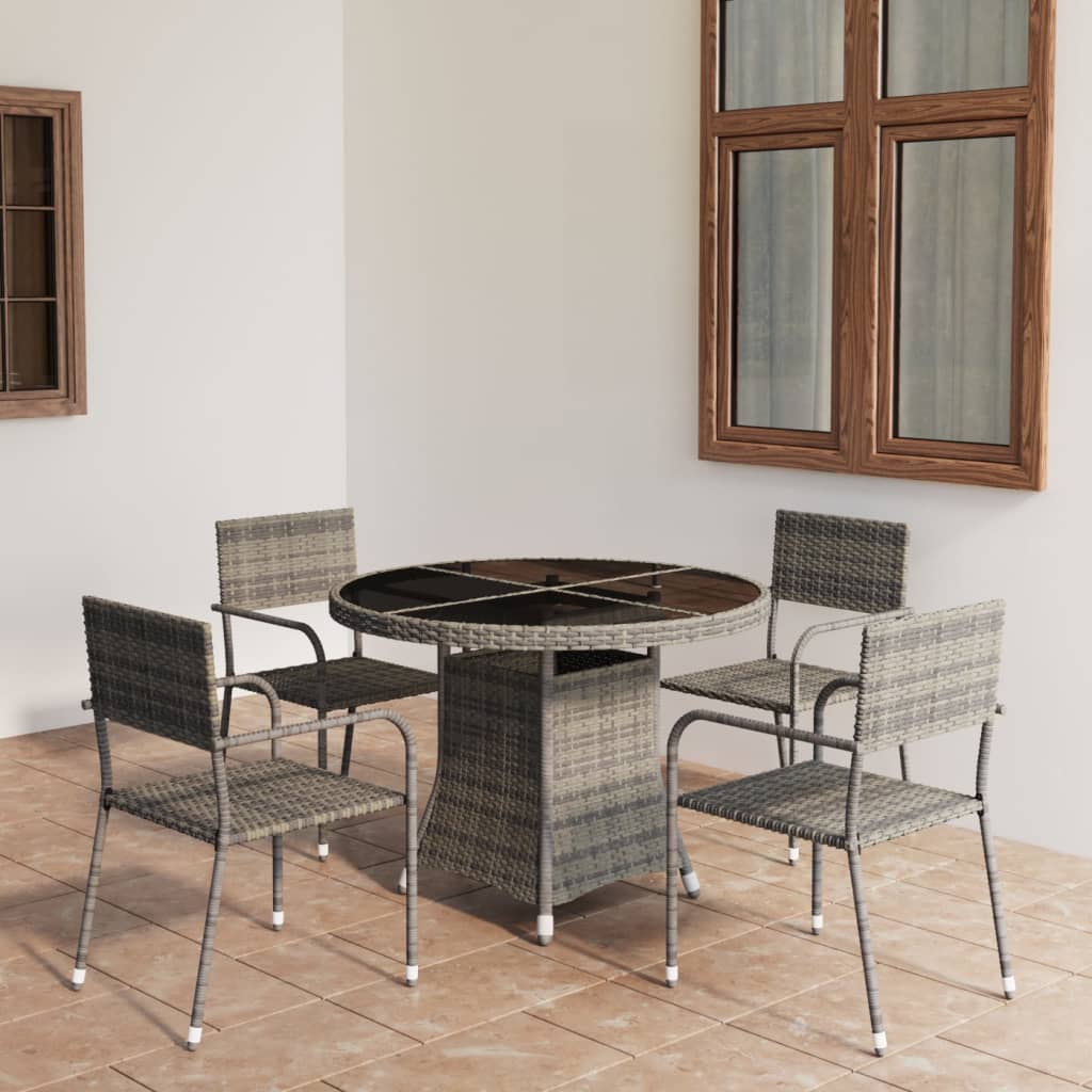 Set comedor de jardín 9 pzas y cojines madera maciza de acacia