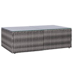 Set de muebles de jardín 10 pzas y cojines ratán sintético gris