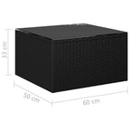 Set de muebles de jardín 10 pzas cojines ratán sintético negro