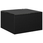 Set de muebles de jardín 10 pzas cojines ratán sintético negro