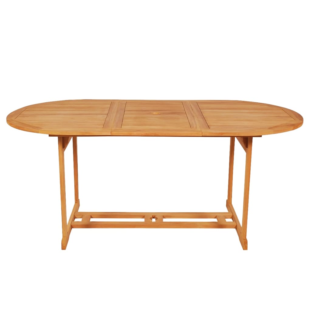 Comedor de jardín 7 piezas con cojines madera maciza de teca