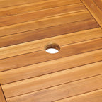 Comedor de jardín 7 piezas con cojines madera maciza de teca