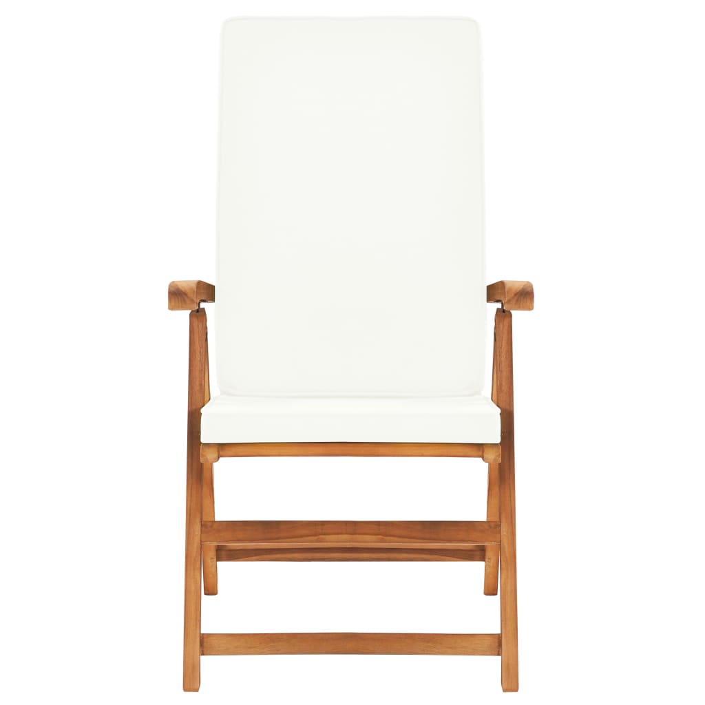 Comedor de jardín 7 piezas con cojines madera maciza de teca