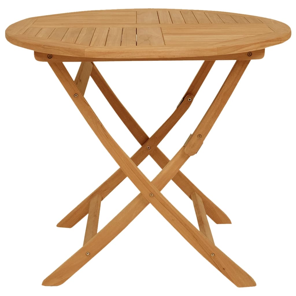 Conjunto de comedor de jardín 5 piezas madera maciza de teca