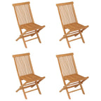 Conjunto de comedor de jardín 5 piezas madera maciza de teca