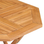 Conjunto de comedor de jardín 5 piezas madera maciza de teca