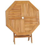 Conjunto de comedor de jardín 5 piezas madera maciza de teca