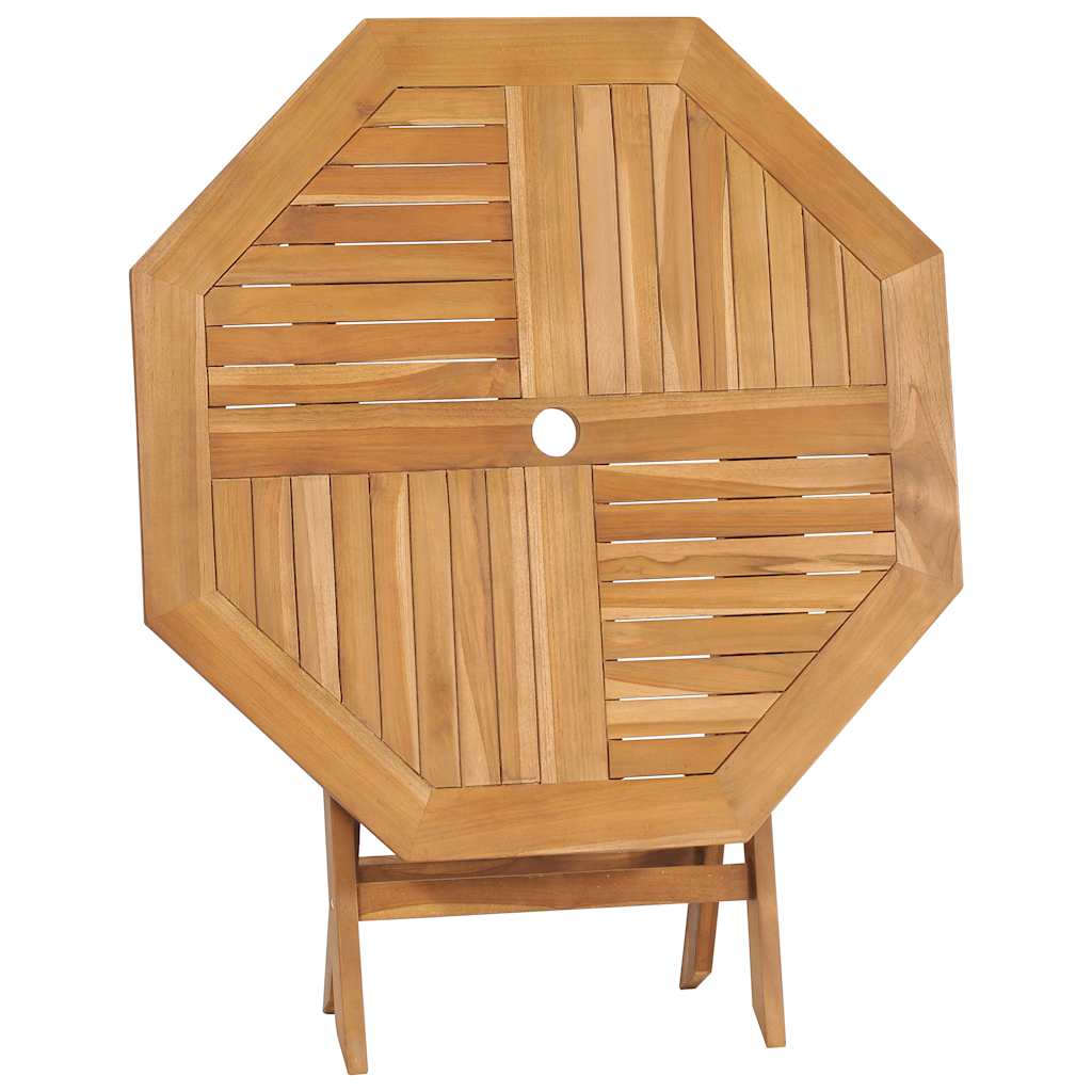 Conjunto de comedor de jardín 5 piezas madera maciza de teca