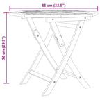 Conjunto de comedor de jardín 5 piezas madera maciza de teca