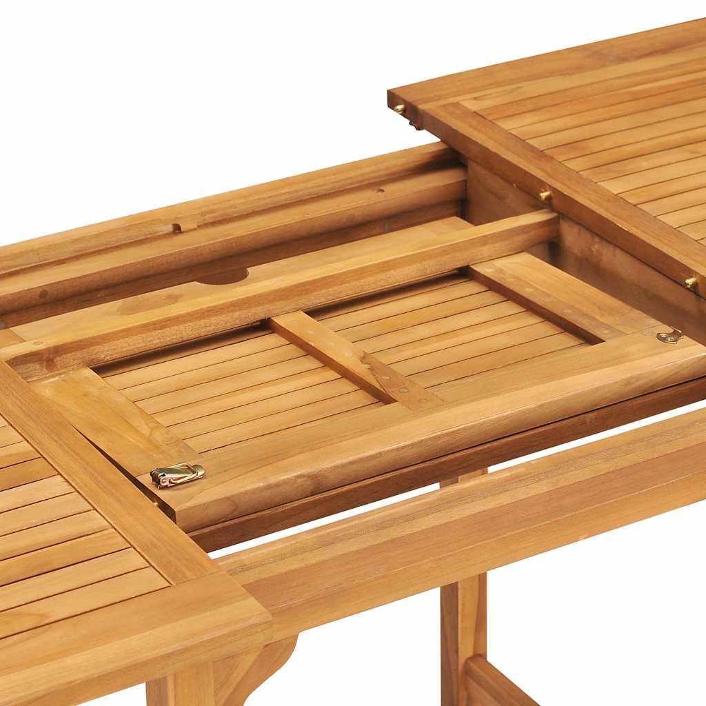 Juego de comedor para jardín 5 piezas madera maciza teca