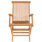 Juego de comedor para jardín 5 piezas madera maciza teca