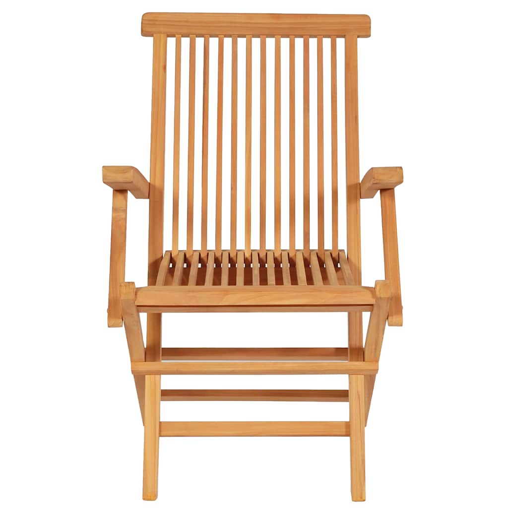 Juego de comedor para jardín 5 piezas madera maciza teca