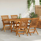 Juego de comedor para jardín 5 piezas madera maciza teca