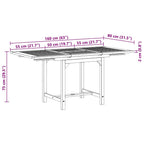 Juego de comedor para jardín 7 piezas madera maciza teca