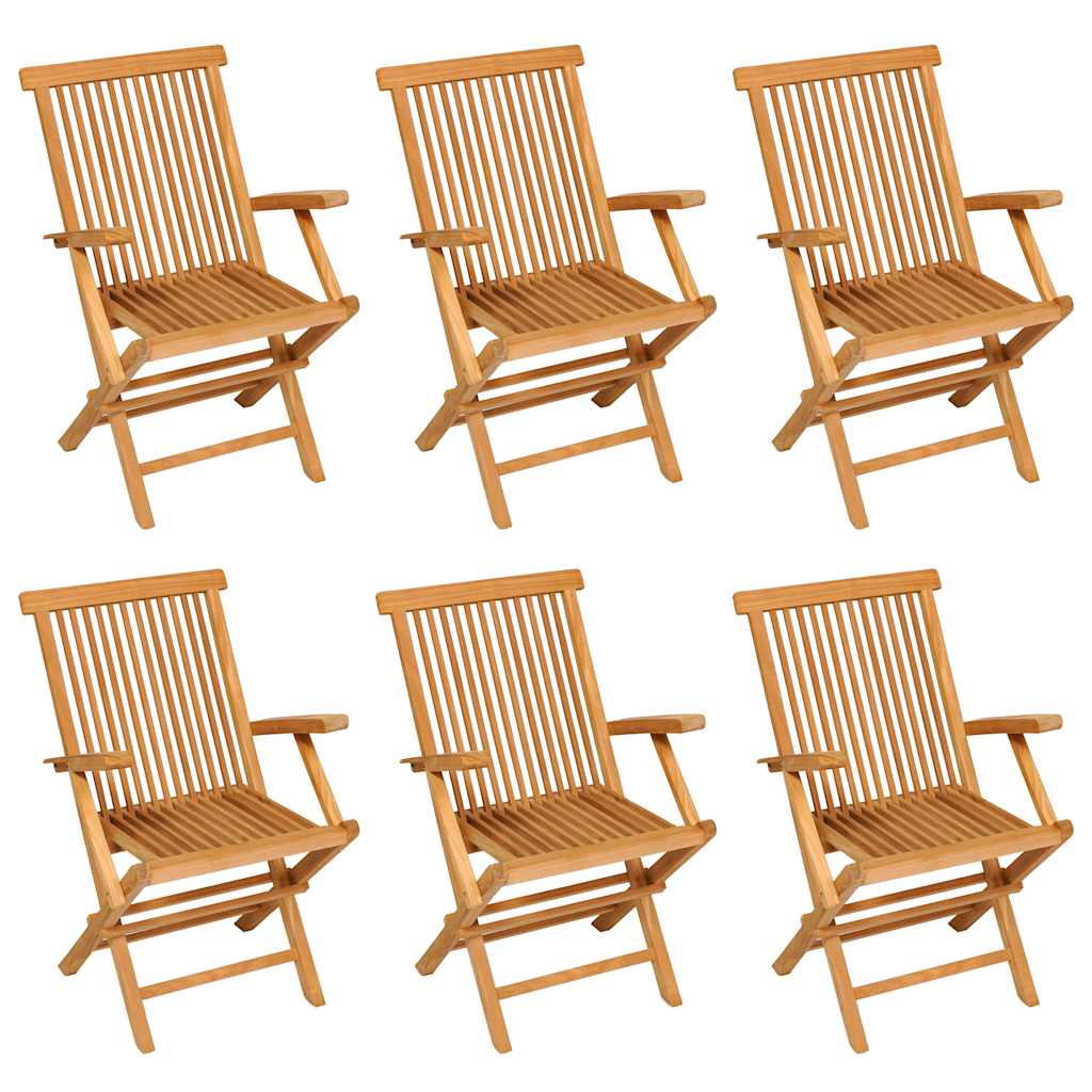 Juego de comedor para jardín 7 piezas madera maciza teca