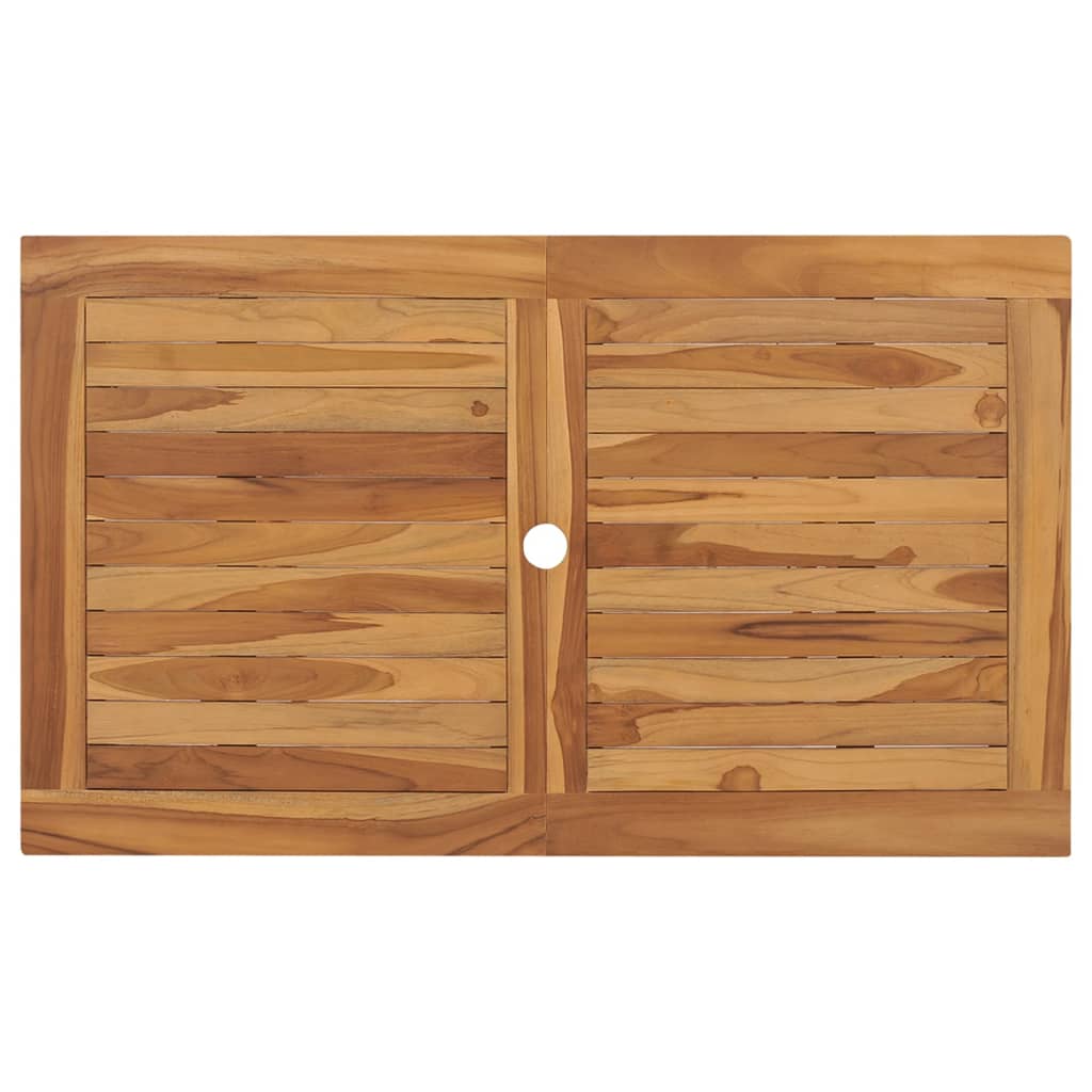 Conjunto de comedor de jardín 5 piezas madera maciza de teca